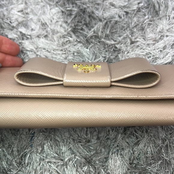 Prada Saffiano Leather Bow Wallet - Picture 11 of 17